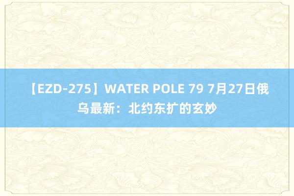 【EZD-275】WATER POLE 79 7月27日俄乌最新：北约东扩的玄妙