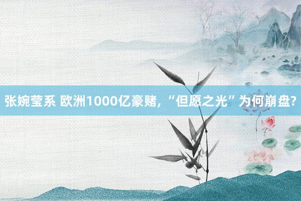 张婉莹系 欧洲1000亿豪赌, “但愿之光”为何崩盘?