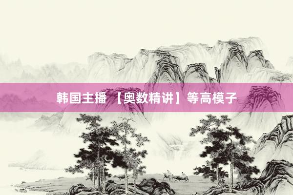 韩国主播 【奥数精讲】等高模子